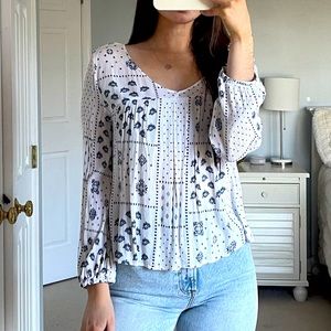 White Flowy blouse